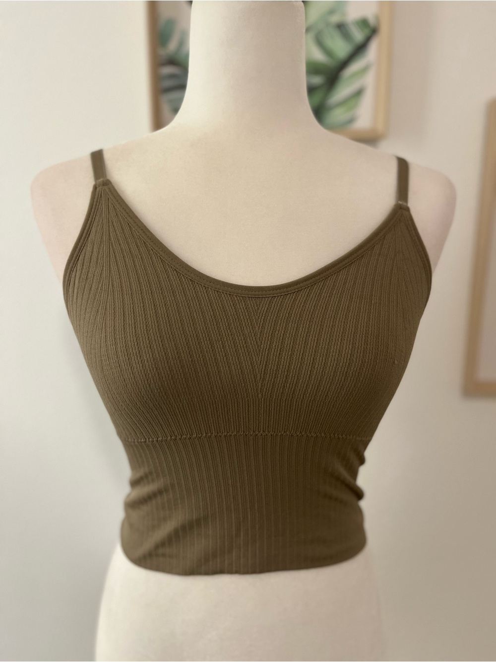 Shein Brown Spaghetti Strap Tank Top